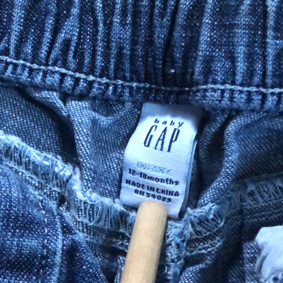 Baby gap jeans snap crotch elastic waist embroidered appliqué 12-18 Months - Picture 12 of 12